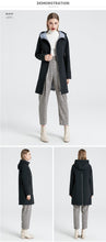 Load image into Gallery viewer, 2019 Spring Autumn Long Women&#39;s Trench Coat Stand Collar Hooded Female Slim Synthetic Women&#39;s Coat