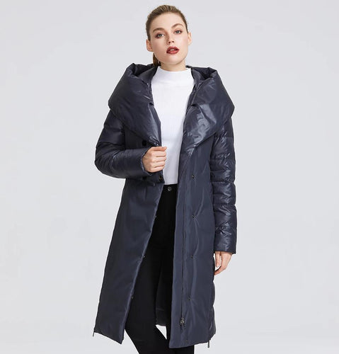 2019 Women Winter Jacket Coat Unusual Design Sewn From Two Materials Women's Parkas