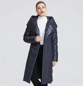 2019 Women Winter Jacket Coat Unusual Design Sewn From Two Materials Women's Parkas