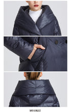 Load image into Gallery viewer, 2019 Women Winter Jacket Coat Unusual Design Sewn From Two Materials Women&#39;s Parkas