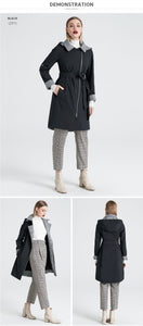 2019 Trench Spring Autumn Female Windproof Warm Female Coat European American Model Windbreaker
