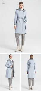2019 Trench Spring Autumn Female Windproof Warm Female Coat European American Model Windbreaker