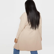 Load image into Gallery viewer, Stylish Simplicity Oversized Suit Collar Lace Waist Sports Leisure Solid Coat