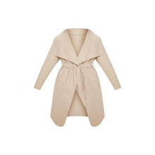 Load image into Gallery viewer, Stylish Simplicity Oversized Suit Collar Lace Waist Sports Leisure Solid Coat