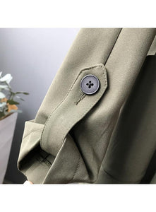 2019 Long Women Belt Trenches Knee Length Fashion Asymmetric High Street Coats Slim Waisted Casual Trenches Midi Red