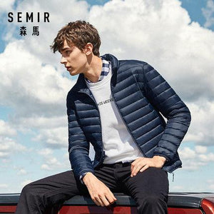 SEMIR 2019 Down Jacket Men Winter Portability Warm White Duck Down Hooded Man