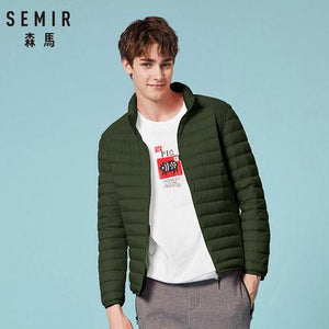 SEMIR 2019 Down Jacket Men Winter Portability Warm White Duck Down Hooded Man