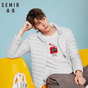 SEMIR 2019 Down Jacket Men Winter Portability Warm White Duck Down Hooded Man