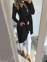 Load image into Gallery viewer, 2019 Irregular Turn-down Collar Trench Women Slim Coat Frauen Modegilet Long Cardigans Women