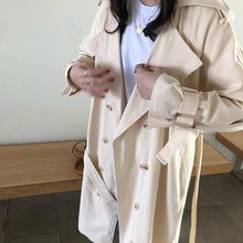 Load image into Gallery viewer, 2019 Fall Trench Coat Doble Breasted Long Coat Korean Style Windbreaker Lapel Coat