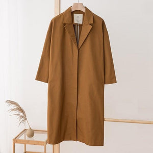 Women'S Outerwear Spring/Fall Long Loose Dust Coat