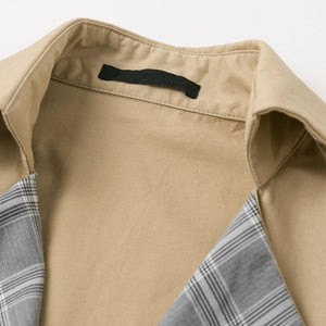 Elegant Trench Khaki Coat Autumn Winter Women Casual Plaid Long Overcoats Vintage Office Coat