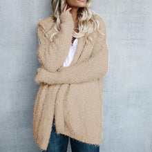 Load image into Gallery viewer, Hooded Long Section Cardigan Warm Autumn Winter Women Sweater Loose Women&#39;s Knitted Jacket