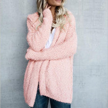 Load image into Gallery viewer, Hooded Long Section Cardigan Warm Autumn Winter Women Sweater Loose Women&#39;s Knitted Jacket