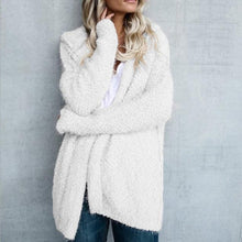 Load image into Gallery viewer, Hooded Long Section Cardigan Warm Autumn Winter Women Sweater Loose Women&#39;s Knitted Jacket