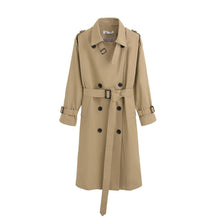 Load image into Gallery viewer, 2019 Women Trench Coat Long Double-Breasted Belt Khaki Office Lady Clothing Autumn Spring Outerwear Quality