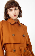 Load image into Gallery viewer, Women&#39;s Double-breasted Lace-up Cinched Waist Wind Coat