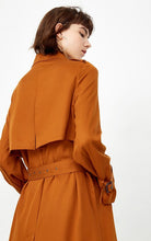 Load image into Gallery viewer, Women&#39;s Double-breasted Lace-up Cinched Waist Wind Coat