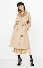 Load image into Gallery viewer, Women&#39;s Double-breasted Lace-up Cinched Waist Wind Coat