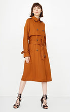 Load image into Gallery viewer, Women&#39;s Double-breasted Lace-up Cinched Waist Wind Coat