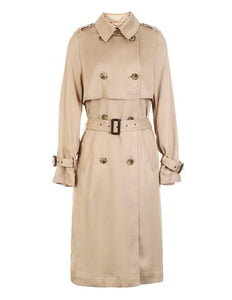 Women's Double-breasted Lace-up Cinched Waist Wind Coat