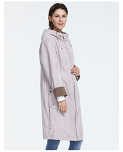 Load image into Gallery viewer, 2019 Women Trench Coat Spring Long Hooded Solid Coat Lightweight Casual Lady&#39;s Windbreak Collection