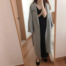 Load image into Gallery viewer, 2019 Winter Oversize Long Trench Coat Women Cashmere Coat Korean Lady Windbreaker Outwear Streetwear