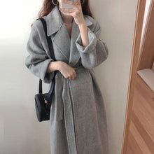 Load image into Gallery viewer, 2019 Winter Oversize Long Trench Coat Women Cashmere Coat Korean Lady Windbreaker Outwear Streetwear