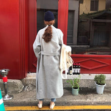 Load image into Gallery viewer, 2019 Winter Oversize Long Trench Coat Women Cashmere Coat Korean Lady Windbreaker Outwear Streetwear