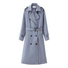 Load image into Gallery viewer, 2019 Women Trench Coat Long Double-Breasted Belt Khaki Office Lady Clothing Autumn Spring Outerwear Quality