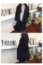 Load image into Gallery viewer, Thin Wool Blend Coat Women Long Sleeve Turn-down Collar Outwear Jacket Casual Autumn Winter Elegant Overcoat