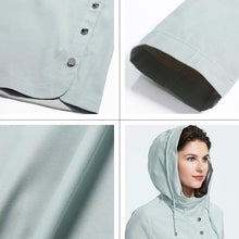 Load image into Gallery viewer, 2019 Mid-length Style Trench Coat Women With Hood Spring Autumn Light-colored Wind