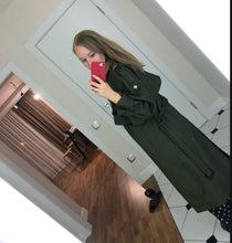 Load image into Gallery viewer, Russian Design Long Trench Coats Oversized Elegant Ladies Windbreaker Raincoats