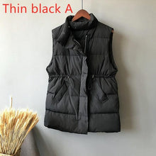 Load image into Gallery viewer, Winter Long Sleeveless Vest Coats Women Stand Neck Slim Cotton Padded Jacket