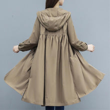 Load image into Gallery viewer, Long Thin Trench Coat 2019 Spring Autumn Hooded Casual Outerwear