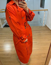 Load image into Gallery viewer, Russian Design Long Trench Coats Oversized Elegant Ladies Windbreaker Raincoats