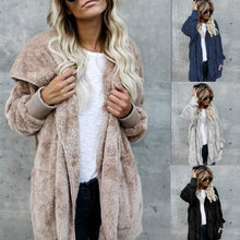 Load image into Gallery viewer, Womens Winter Jackets Warm Long Sleeve Women Coat Jackets Comfortable Windbreakers Solid Color Long Jacket