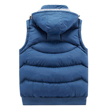 Load image into Gallery viewer, 2019 Men Thickening Cotton Vest Hat Hooded Warm Vest Winter Waistcoat