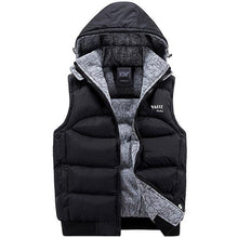 Load image into Gallery viewer, 2019 Men Thickening Cotton Vest Hat Hooded Warm Vest Winter Waistcoat