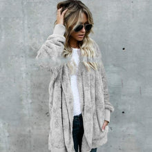 Load image into Gallery viewer, Womens Winter Jackets Warm Long Sleeve Women Coat Jackets Comfortable Windbreakers Solid Color Long Jacket