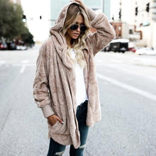 Load image into Gallery viewer, Womens Winter Jackets Warm Long Sleeve Women Coat Jackets Comfortable Windbreakers Solid Color Long Jacket