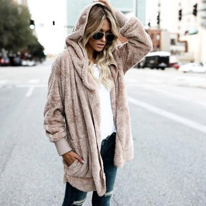 Womens Winter Jackets Warm Long Sleeve Women Coat Jackets Comfortable Windbreakers Solid Color Long Jacket
