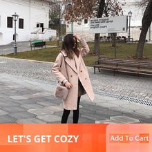 Load image into Gallery viewer, 2019 Autumn And Winter Woolen Coat Female Mid-Long