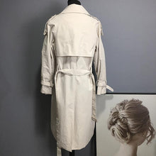 Load image into Gallery viewer, 2019 Woman Autumn White Double-breasted Trench Coat British Chic Chalaza Long Loose Coat
