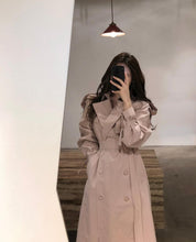 Load image into Gallery viewer, 2019 Woman Autumn White Double-breasted Trench Coat British Chic Chalaza Long Loose Coat