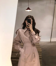 Load image into Gallery viewer, 2019 Woman Autumn White Double-breasted Trench Coat British Chic Chalaza Long Loose Coat
