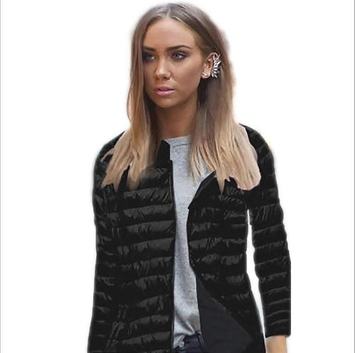 Womens LightweightTurtleneck Warm Puffer Jacket