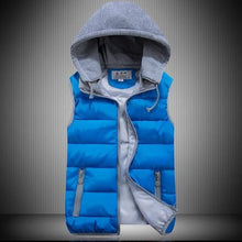 Load image into Gallery viewer, Women&#39;s Cotton Wool Collar Hooded Down Vest Removable Hat Winter Warm Jacket