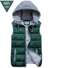 Load image into Gallery viewer, Women&#39;s Cotton Wool Collar Hooded Down Vest Removable Hat Winter Warm Jacket