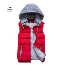 Load image into Gallery viewer, Women&#39;s Cotton Wool Collar Hooded Down Vest Removable Hat Winter Warm Jacket